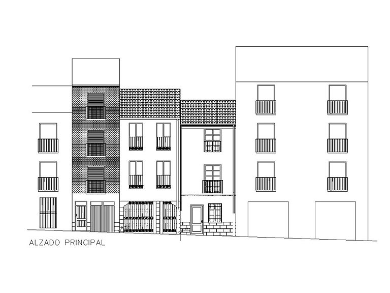 Alzado principal de edificio passivhaus en Zamora