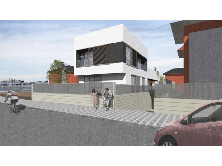 Entrada Vivienda pasiva Palencia