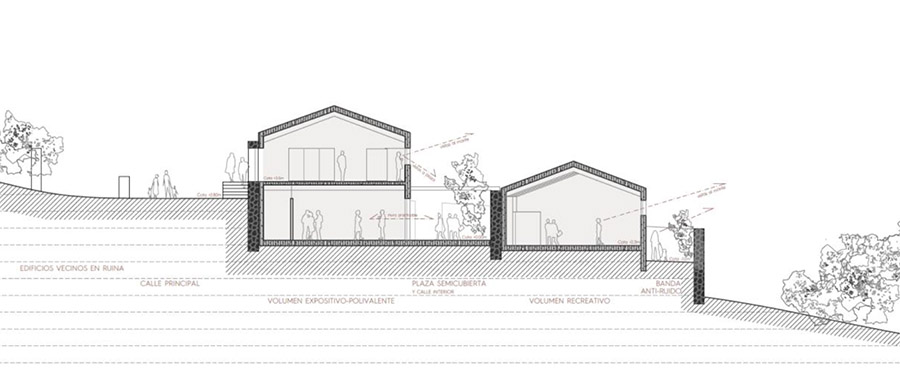 COANDA PASSIVHAUS - concurso de arquitectura - centro social passivhaus en Padornelo - seccion